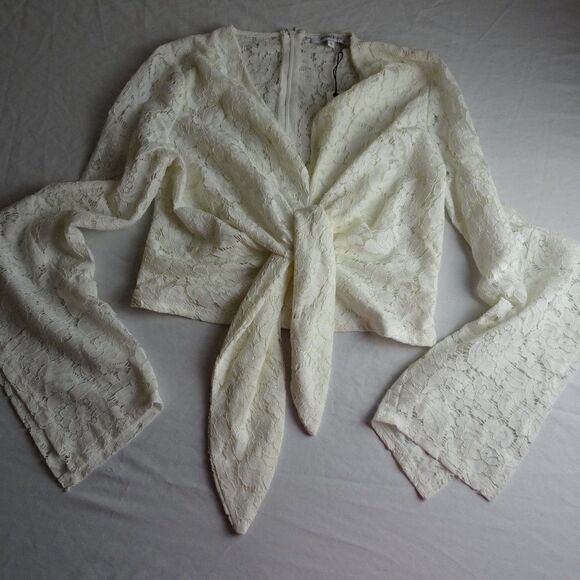 Olivaceous Women Lace Top Size L - Picture 5 of 11